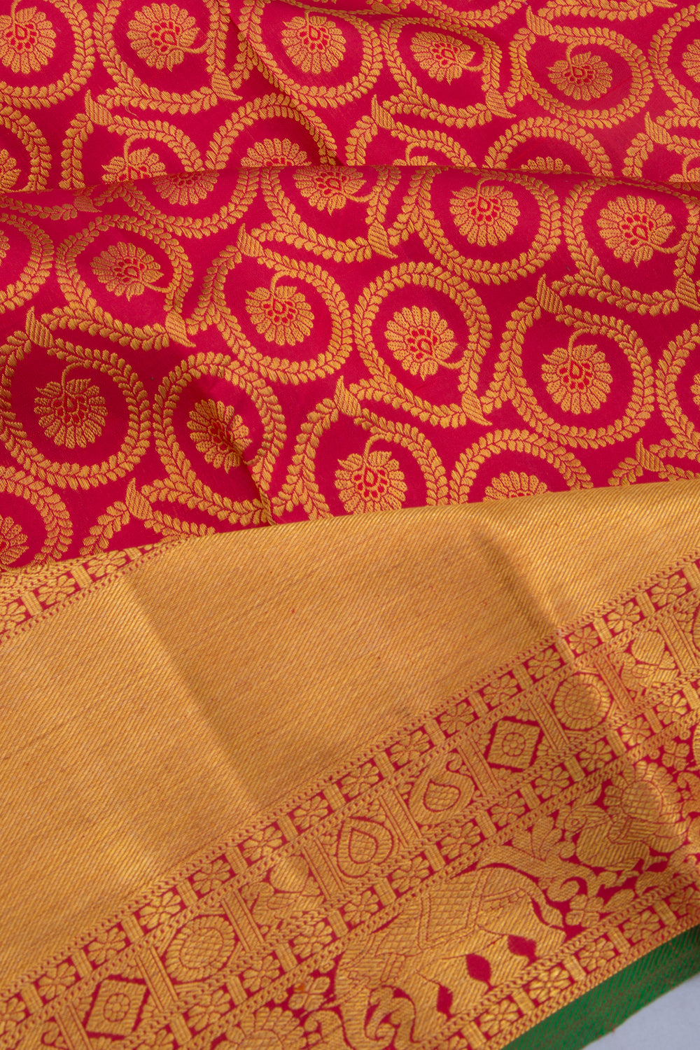 Taranga Kanchi Silk Brocade Maroon Saree