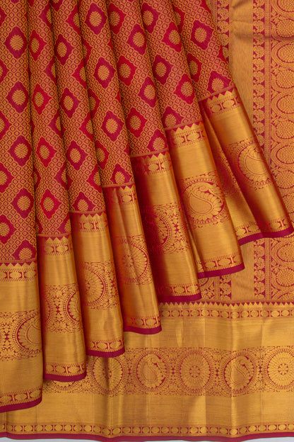 Taranga Kanchi Silk Brocade Maroon Saree