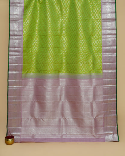 Kanchipuram Silk Brocade Green Saree