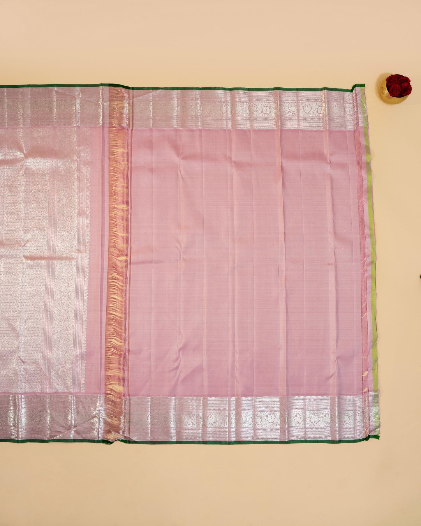 Kanchipuram Silk Brocade Green Saree