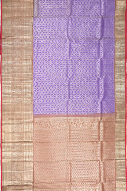 Kanchipuram Silk Brocade Lavender Saree