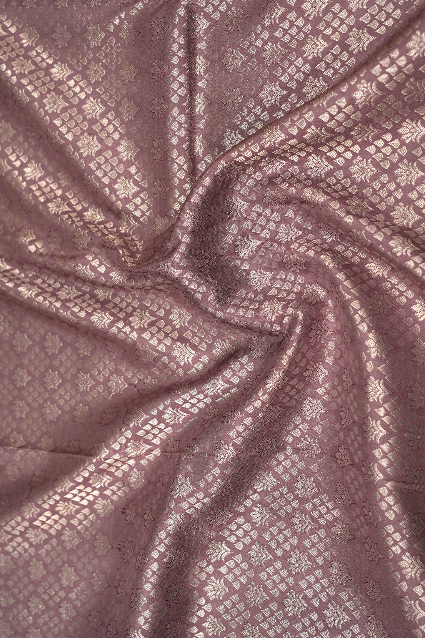 Kanchipuram Silk Brocade Snuff Saree