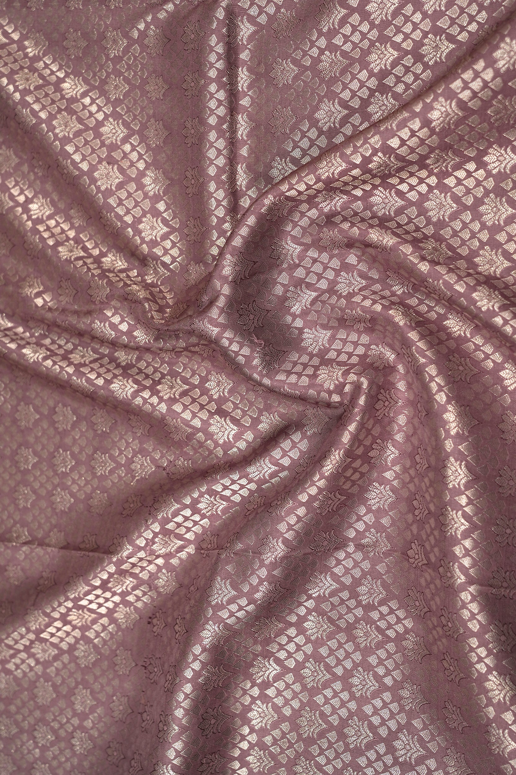 Kanchipuram Silk Brocade Snuff Saree