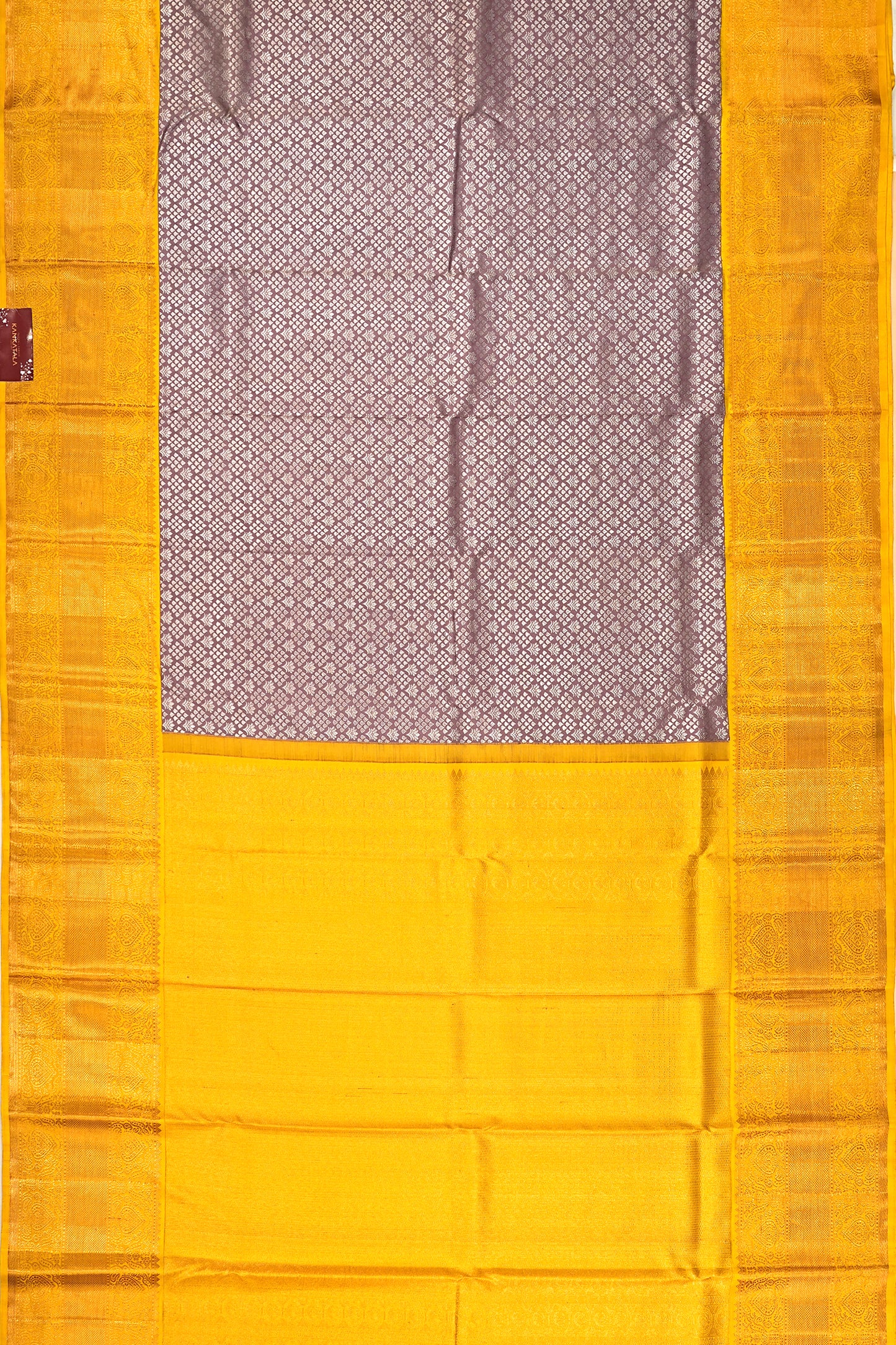 Kanchipuram Silk Brocade Snuff Saree