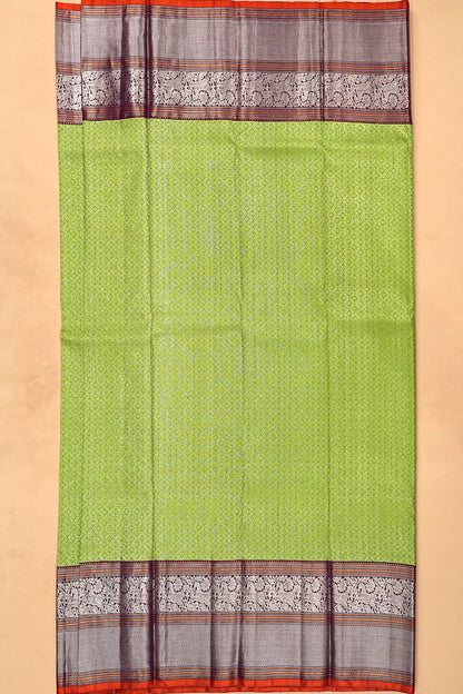 Kanchipuram Silk Brocade Green Saree