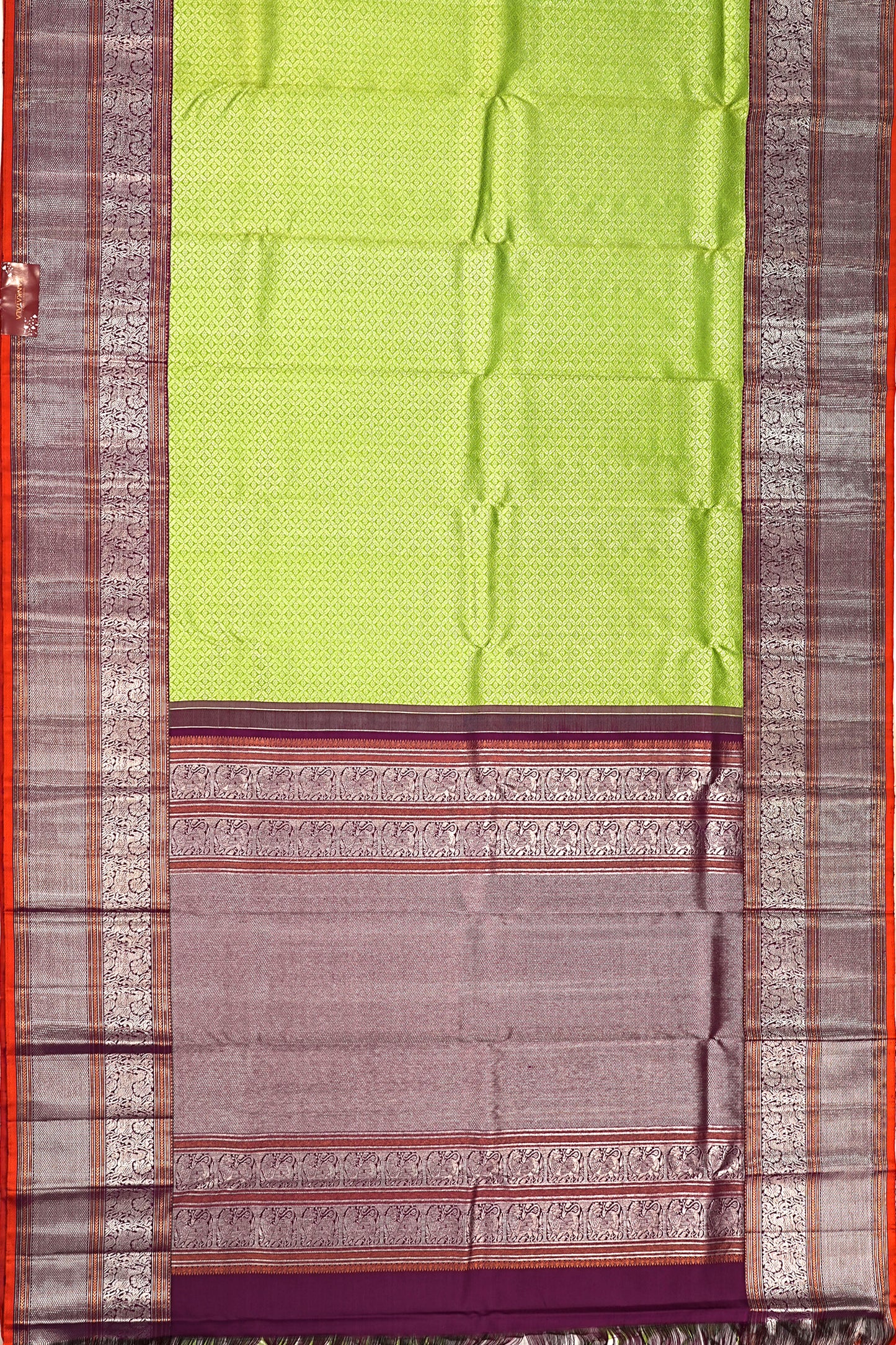 Kanchipuram Silk Brocade Green Saree