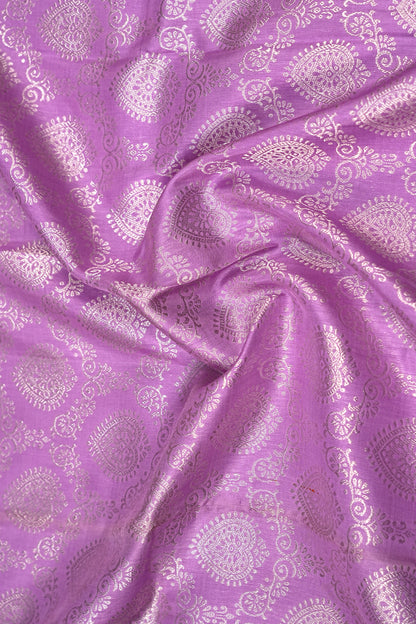 Kanchipuram Silk Brocade Lavender Saree