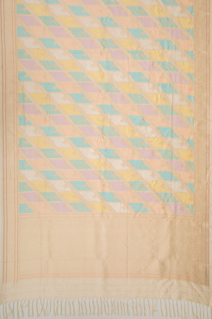 Banarasi Silk Jaal Pastel Rangkat Saree