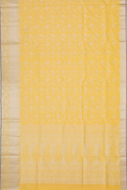 Coimbatore Soft Silk Jaal Yellow Saree