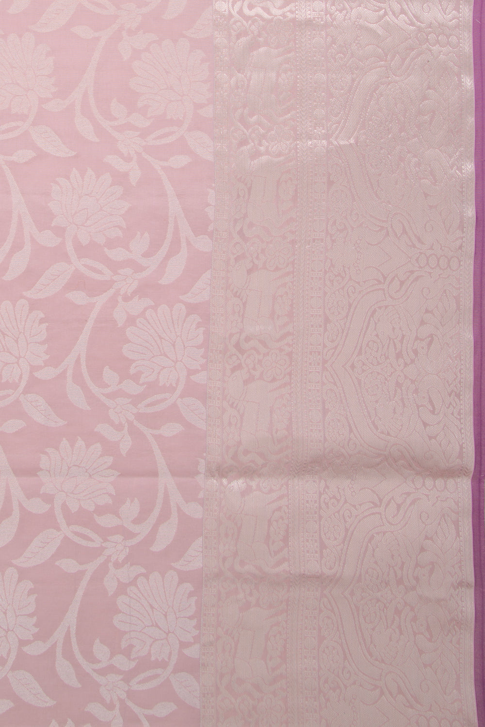 Coimbatore Soft Silk Jaal Lilac Saree