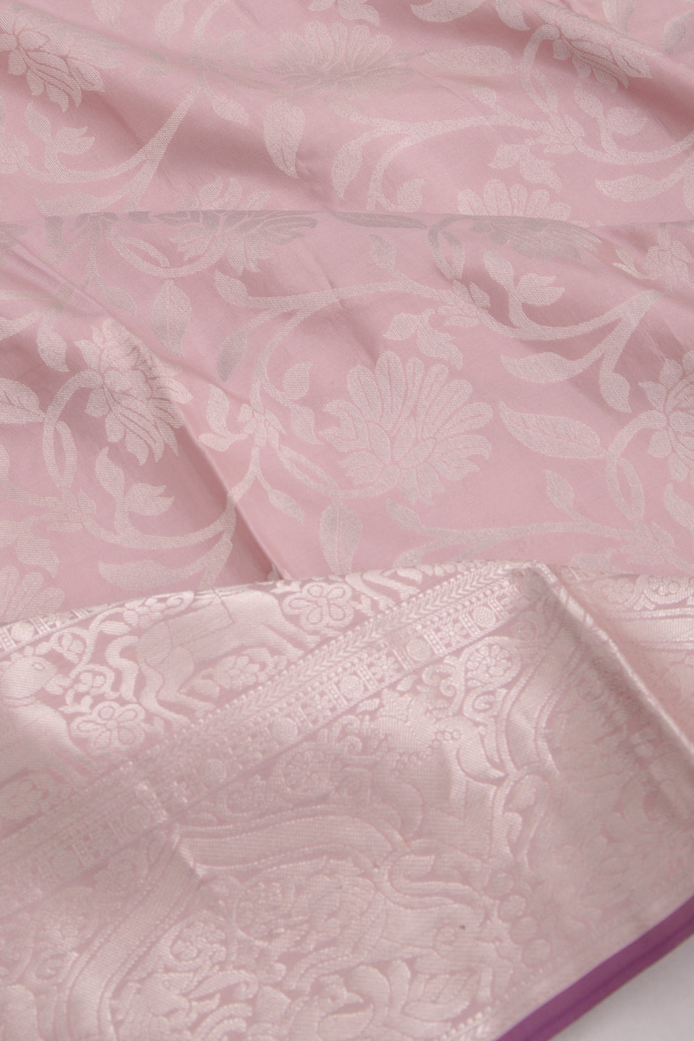 Coimbatore Soft Silk Jaal Lilac Saree