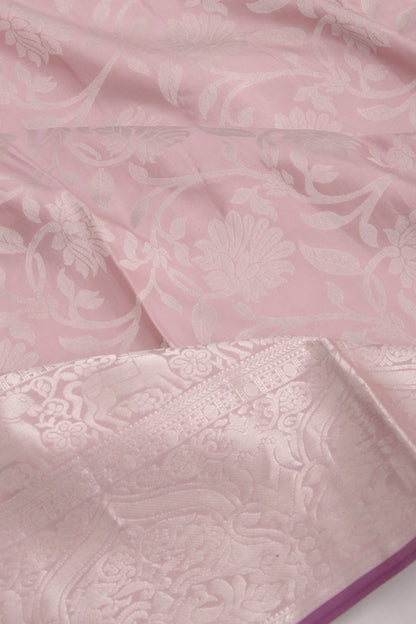 Coimbatore Soft Silk Jaal Lilac Saree