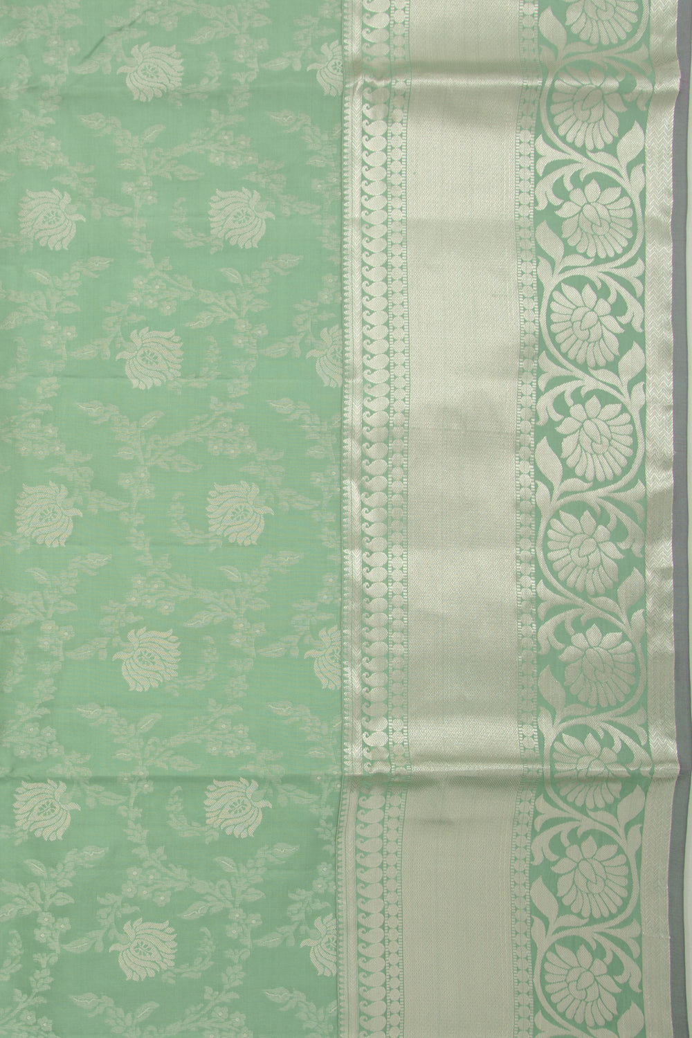 Coimbatore Soft Silk Jaal Green Saree