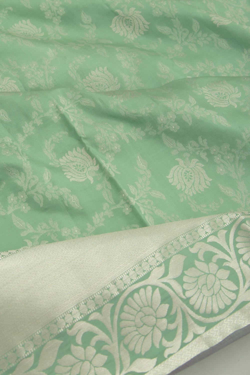 Coimbatore Soft Silk Jaal Green Saree