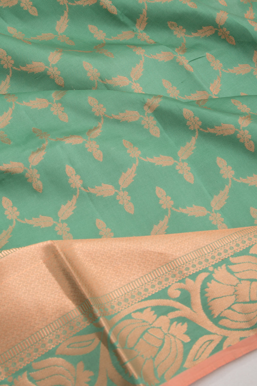 Coimbatore Soft Silk Brocade Green Saree
