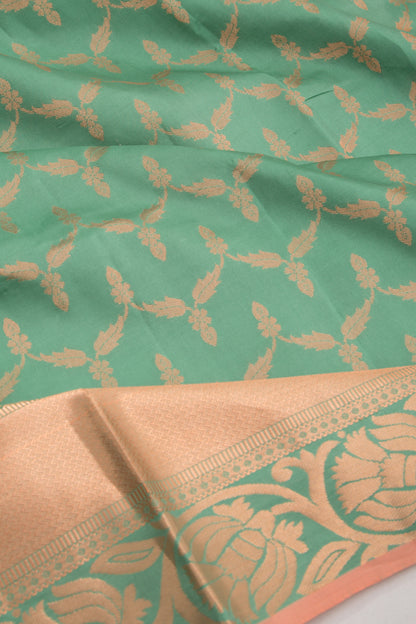 Coimbatore Soft Silk Brocade Green Saree