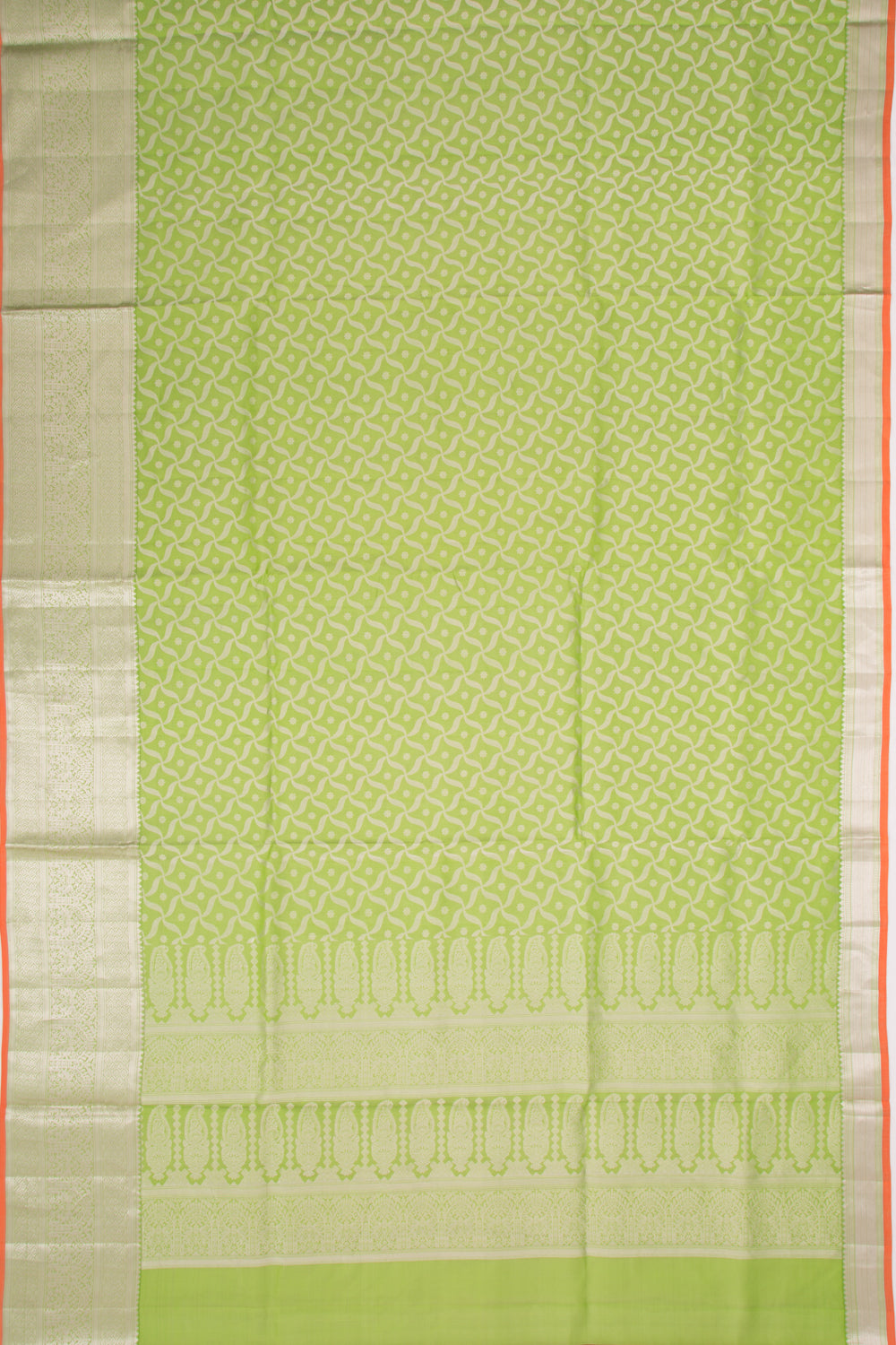Coimbatore Soft Silk Brocade Leaf Green Saree