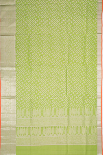Coimbatore Soft Silk Brocade Leaf Green Saree