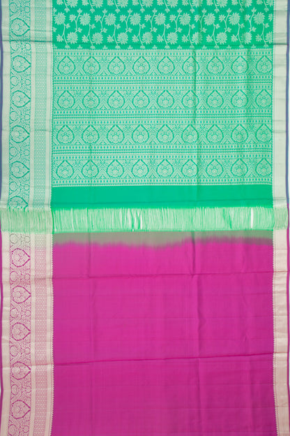 Coimbatore Soft Silk Brocade Green Saree