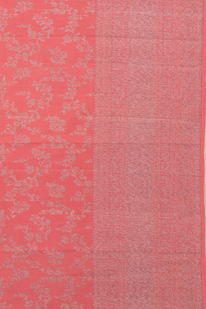 Kanchipuram Silk Jaal Pink Saree