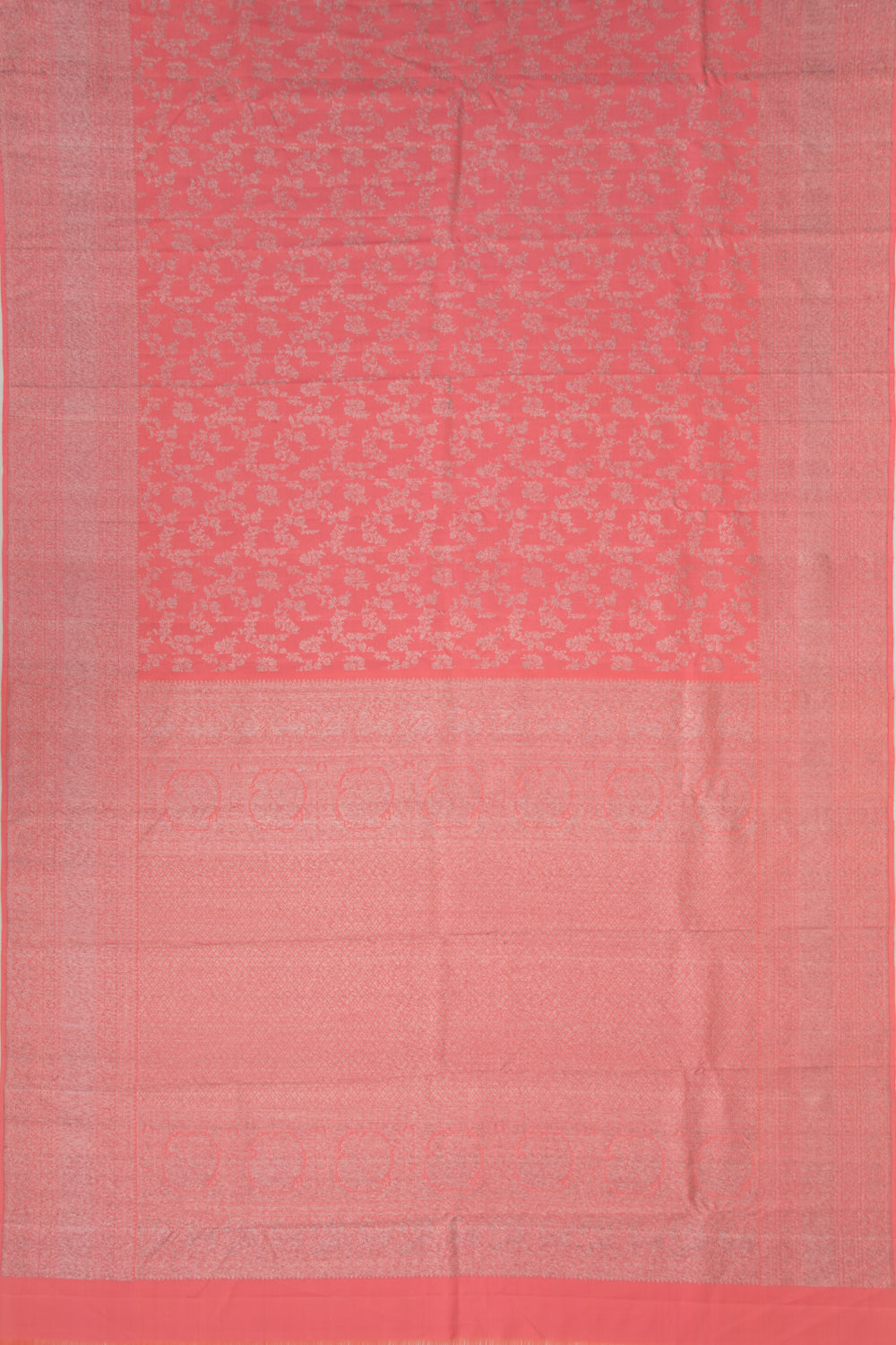 Kanchipuram Silk Jaal Pink Saree