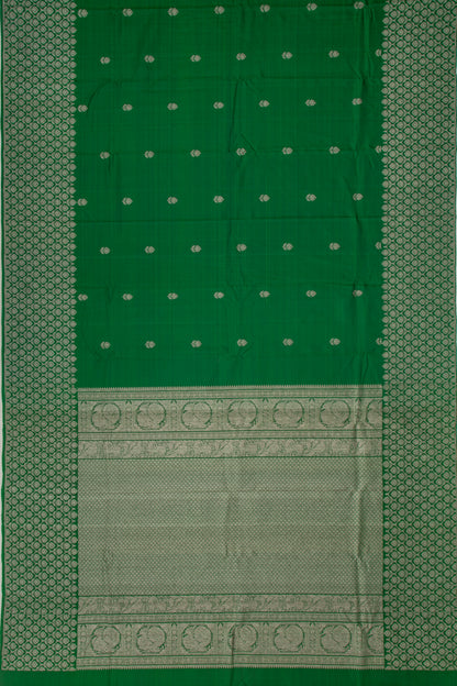 Taranga Kanchi Silk Butta Dark Green Saree