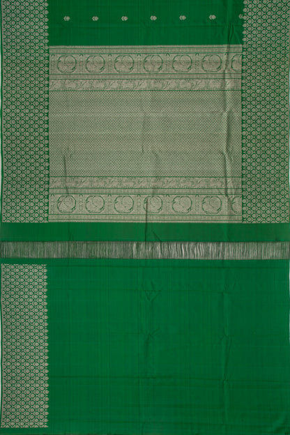 Taranga Kanchi Silk Butta Dark Green Saree