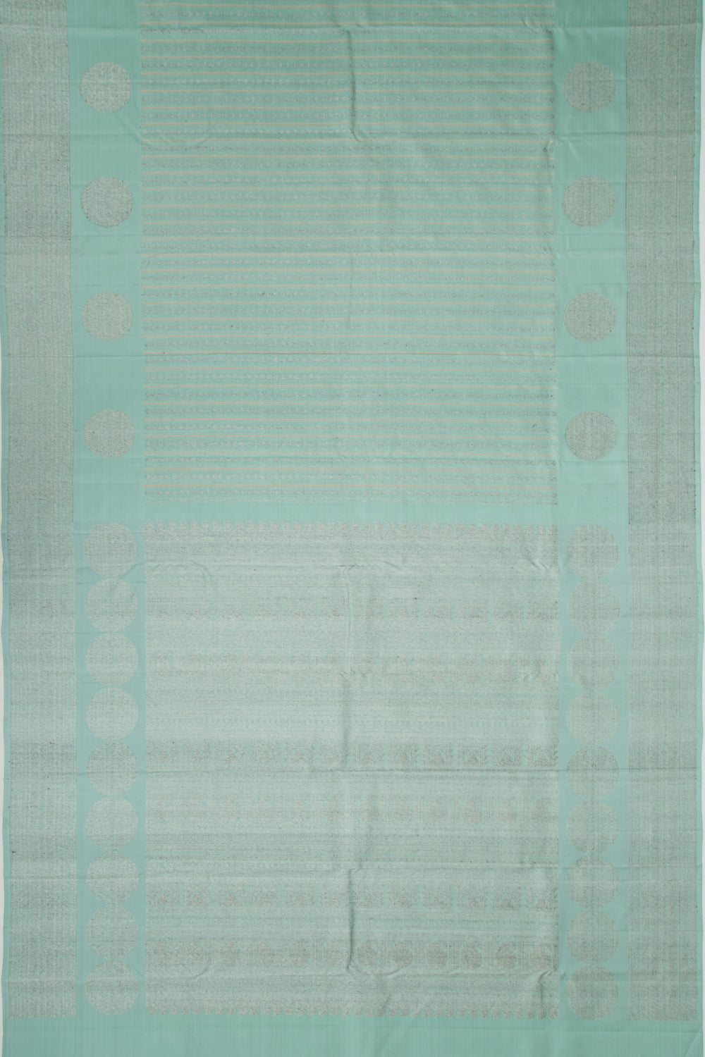 Kanchipuram Silk Brocade Cyan Saree