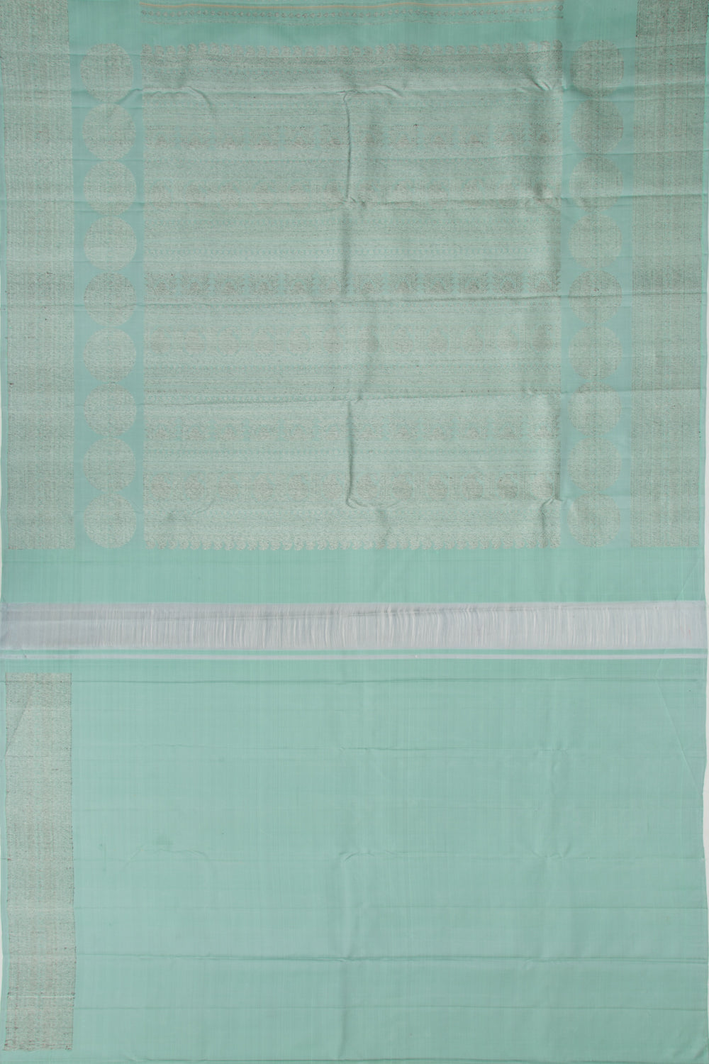 Kanchipuram Silk Brocade Cyan Saree