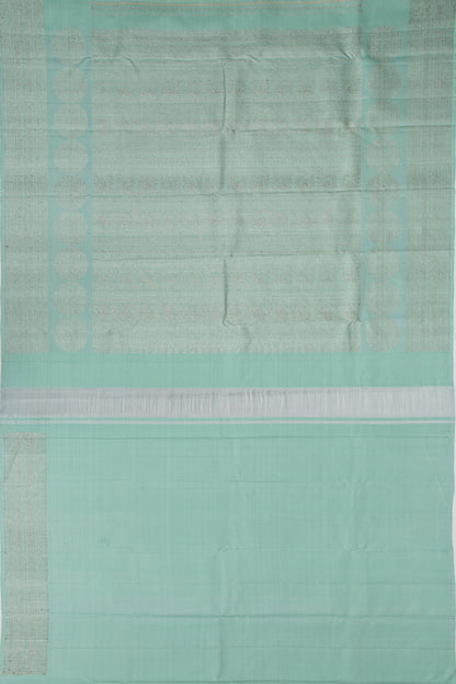 Kanchipuram Silk Brocade Cyan Saree