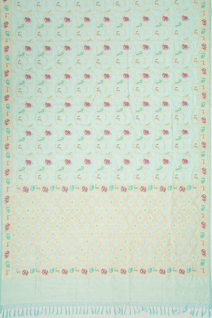 Banarasi Silk Kadwa Jaal Blue Saree