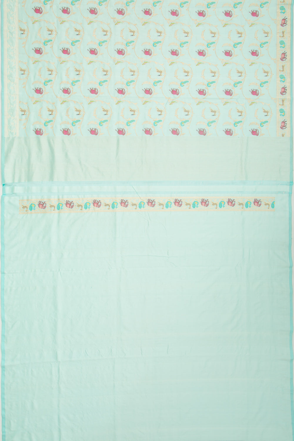 Banarasi Silk Kadwa Jaal Blue Saree