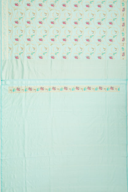 Banarasi Silk Kadwa Jaal Blue Saree