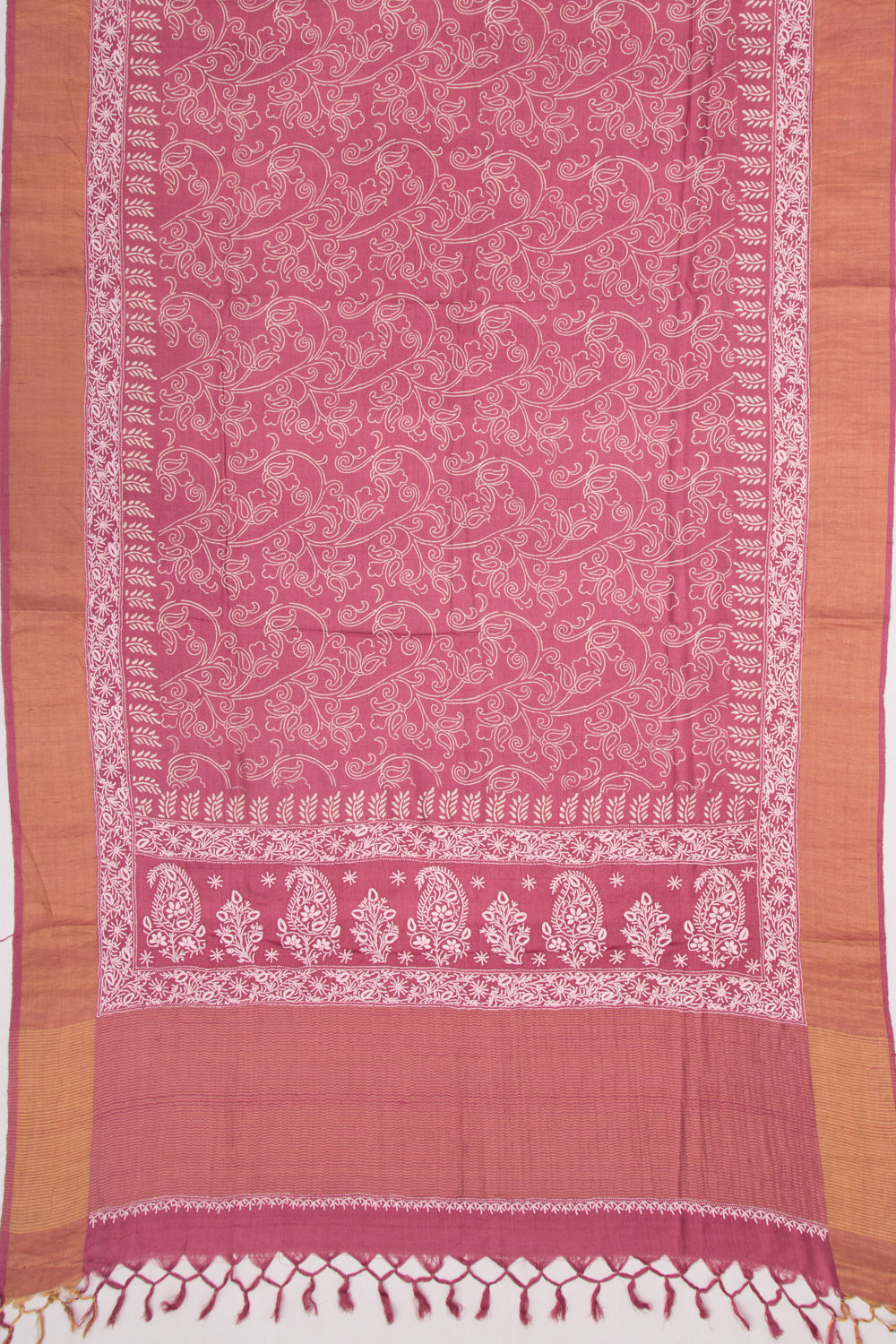 Bhagalpuri Tussar Floral Printed Purple Saree