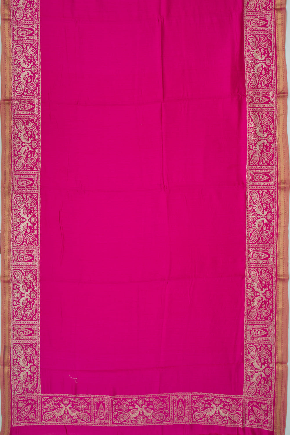 Soft Tussar Plain Pink Saree