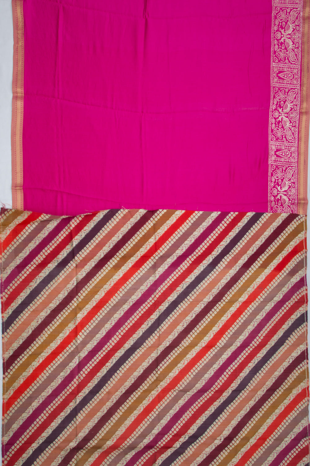 Soft Tussar Plain Pink Saree