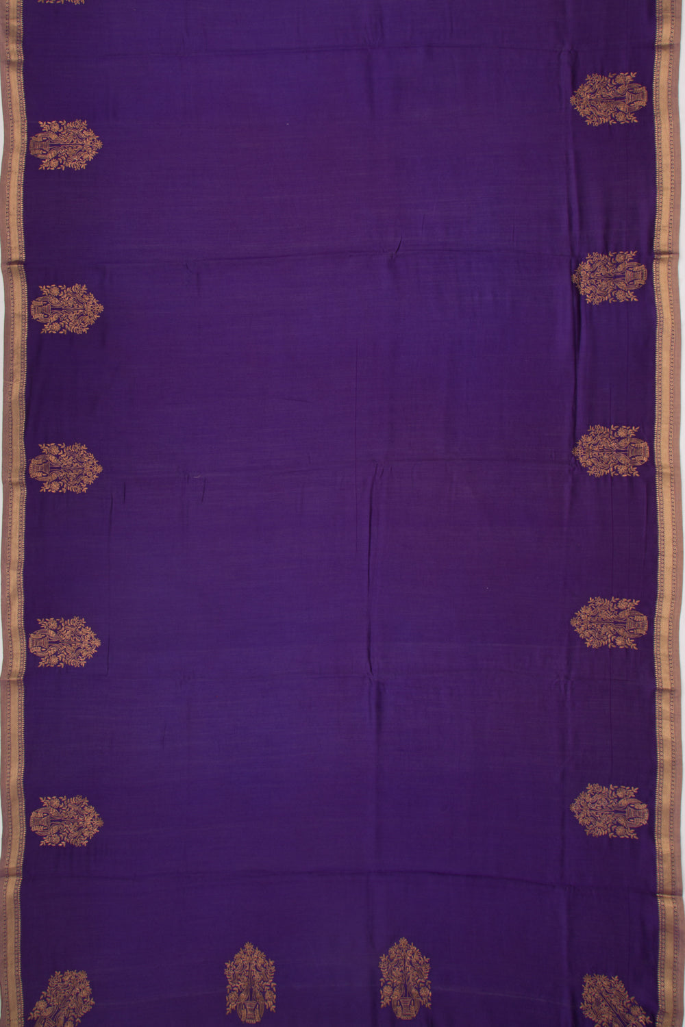 Soft Tussar Plain Violet Saree