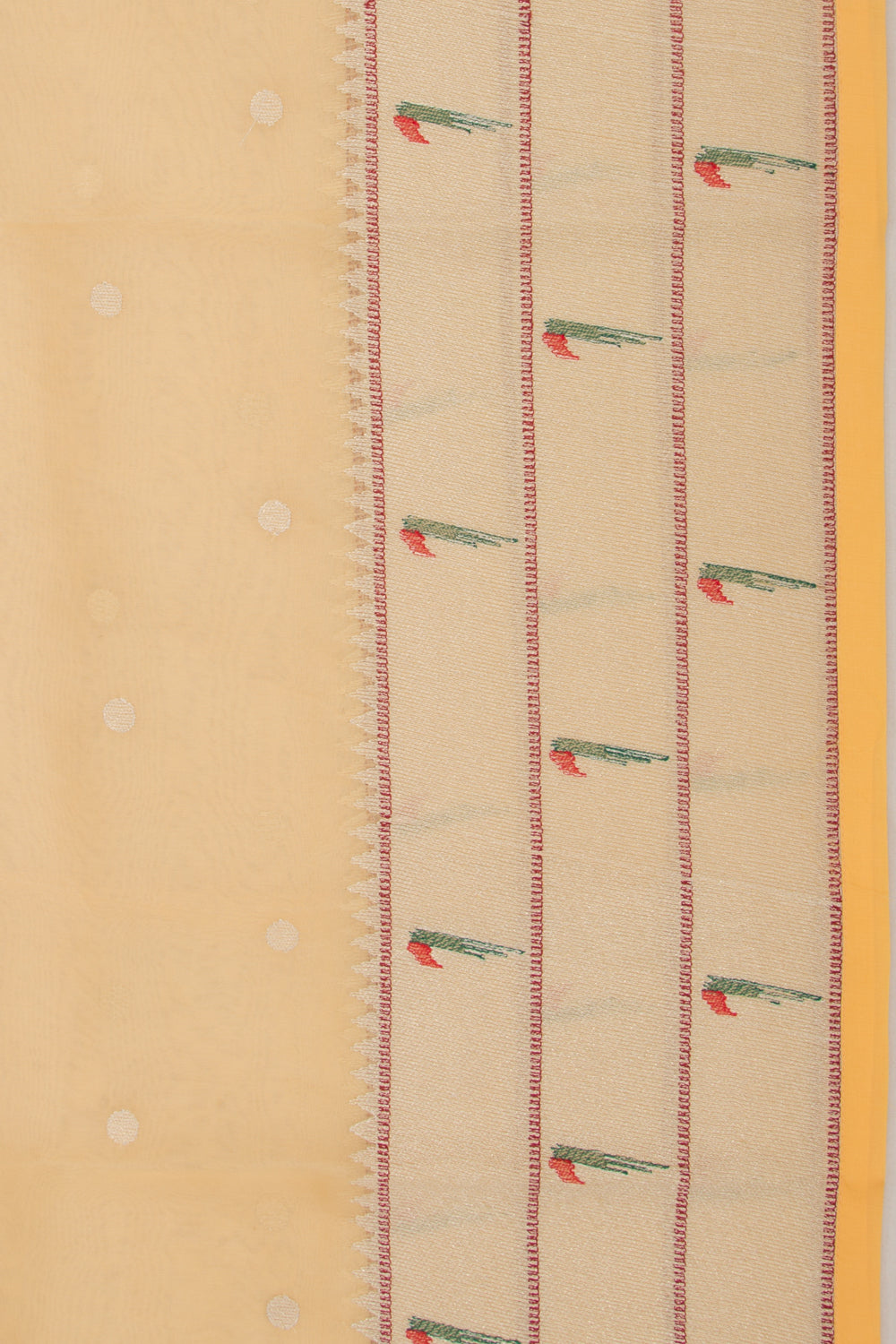 Organza Butta Yellow Saree