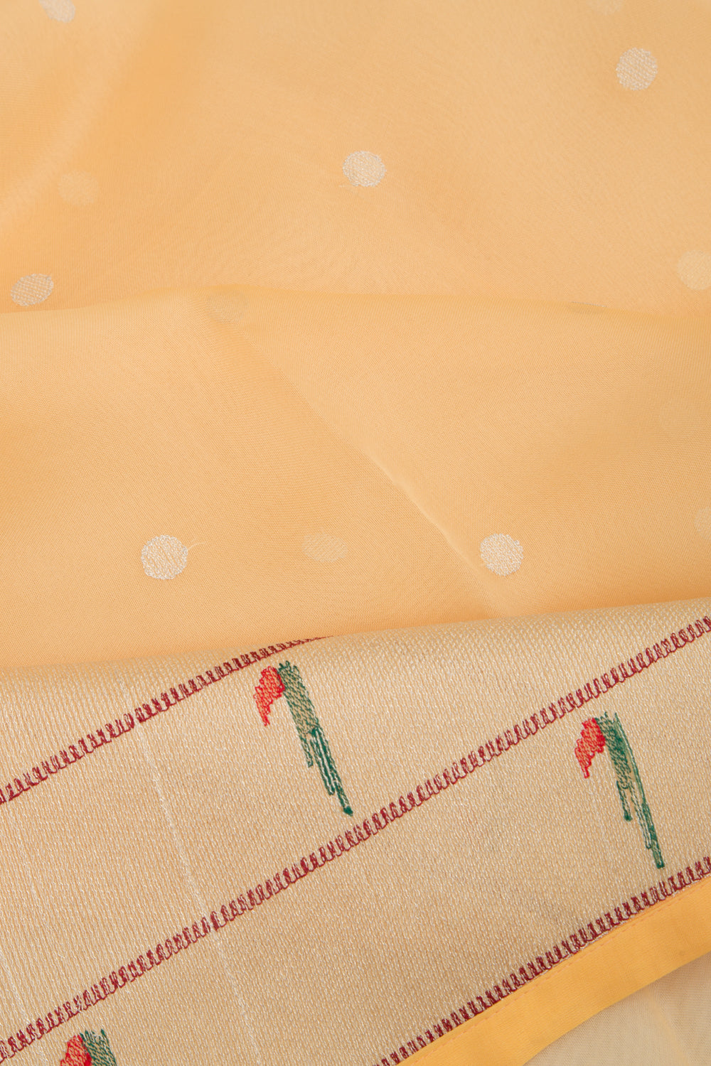 Organza Butta Yellow Saree