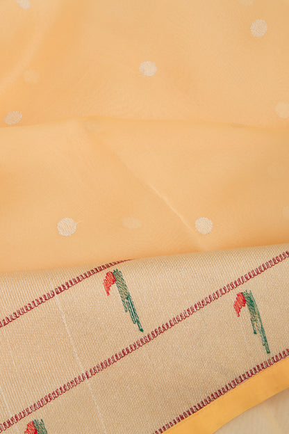 Organza Butta Yellow Saree