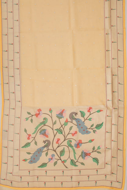 Organza Butta Yellow Saree