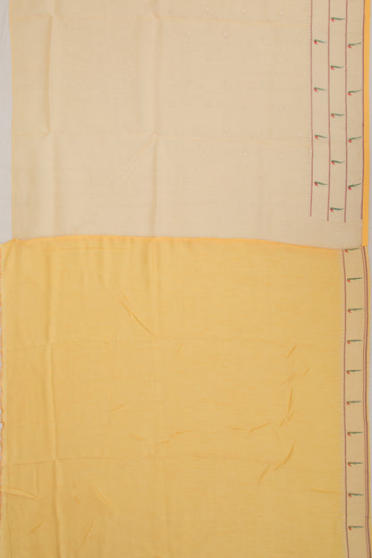 Organza Butta Yellow Saree