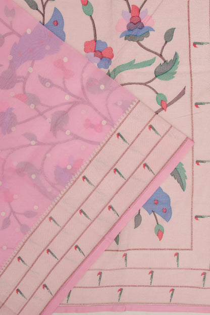 Organza Butta Pink Saree