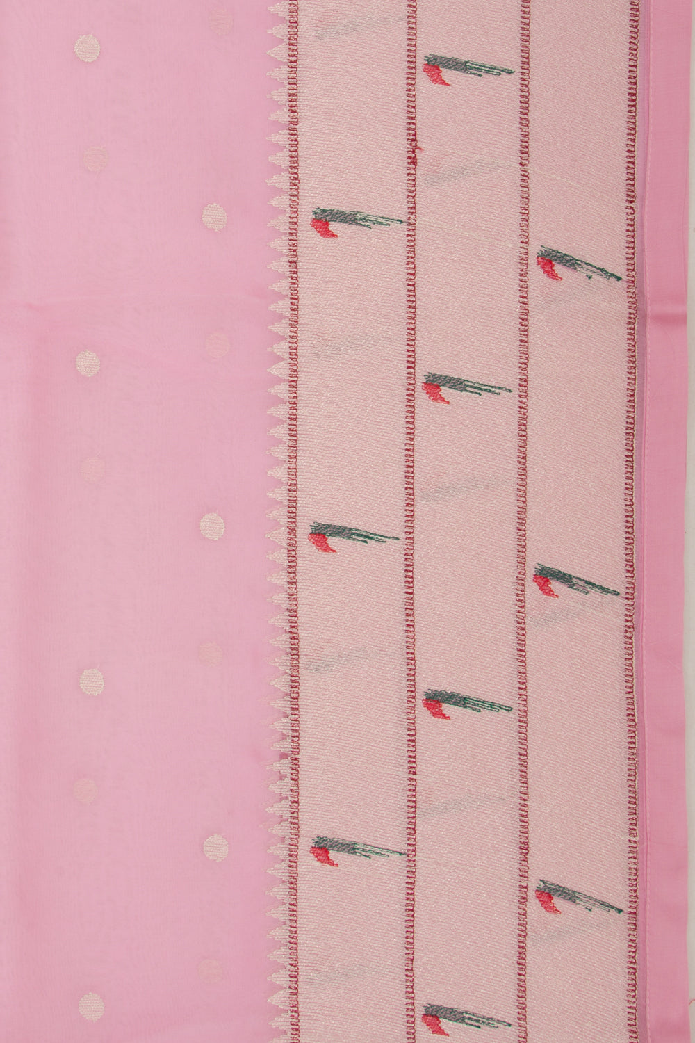 Organza Butta Pink Saree