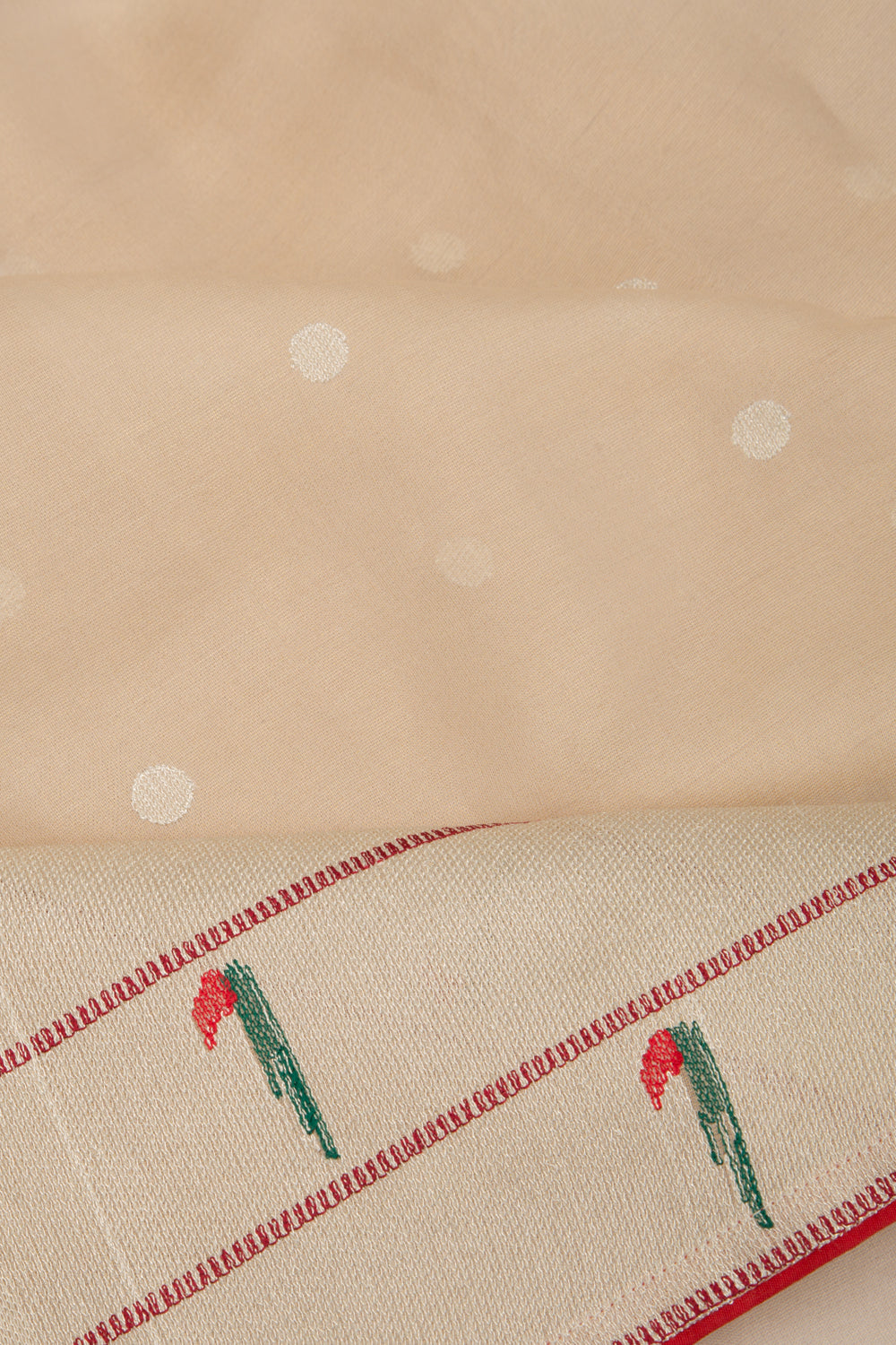 Organza Butta Peach Saree