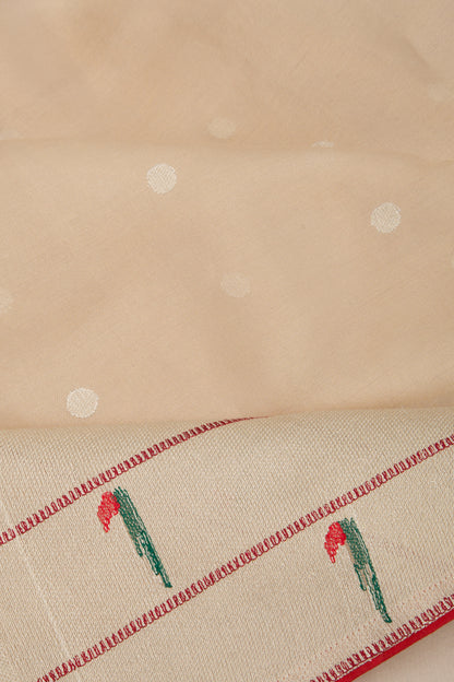 Organza Butta Peach Saree