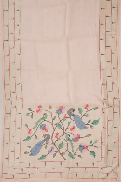 Organza Butta Peach Saree