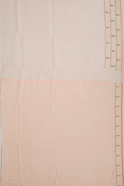 Organza Butta Peach Saree