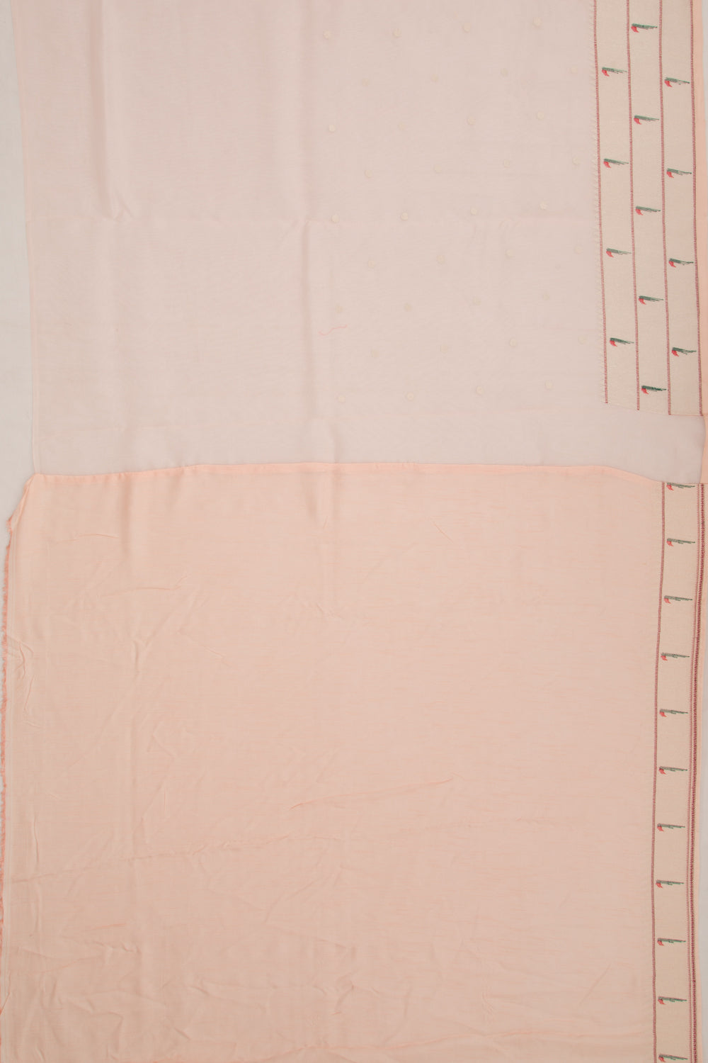 Organza Butta Peach Saree