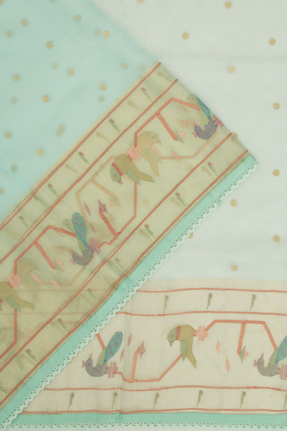 Organza Butta Sky Blue Saree